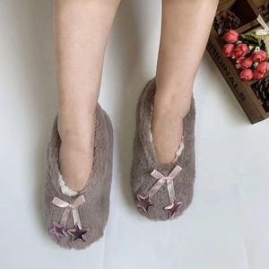 <span class=keywords><strong>Femme</strong></span> <span class=keywords><strong>Femme</strong></span> <span class=keywords><strong>Femme</strong></span> Dames Hiver <span class=keywords><strong>Pas</strong></span> <span class=keywords><strong>Cher</strong></span> Soyeux Peluche Antidérapant Intérieur Maison Chaussons Ballerines Footie Avec Doublure Sherpa Fluffy - Product Image 6