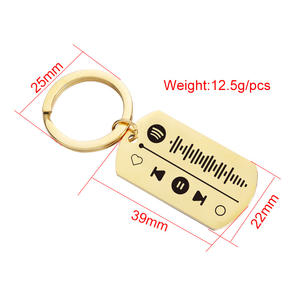 Llavero personalizado de alta calidad, a la moda, <span class=keywords><strong>Spotify</strong></span>, código de canciones, lista de reproducción, música, 2021 - Product Image 5