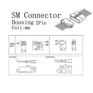 10/20/30 Bộ Đầu Nối JST SM 2.54 Đầu Nối Nhà Ở + Thiết Bị Đầu Cuối Khoảng Cách 2.54Mm SM-2P JST SM2.54 SM-2R M-2P SM-2R - Product Image 6