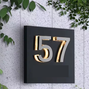 Tùy chỉnh <span class=keywords><strong>Led</strong></span> logo nhà số dấu hiệu kinh doanh quảng cáo kim loại Backlit signage Logo dấu hiệu Cửa số phòng khách sạn số dấu hiệu - Product Image 3