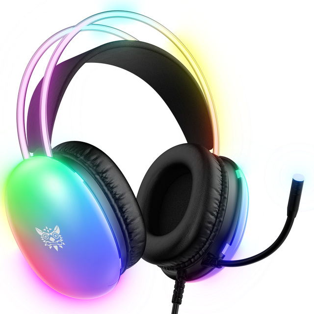 Professional 7.1 Surround Sound for Computer Wired Headsets with Mic RGB Light Headphone Cool Gaming Headset S-X25