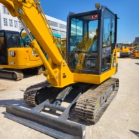 Mini-excavatrice Komatsu PC56-7 d'occasion fiable en bon état, faible coût d'entretien pour les projets de démolition légère et de travaux de canalisations urbaines