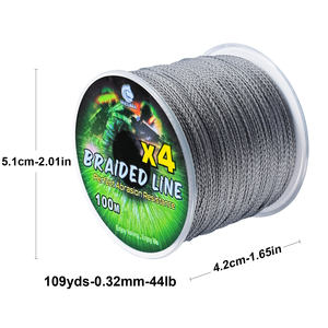 Suministro de fábrica, línea de PE fuerte, 100m, 4 hilos, de multifilamento PE, alambre trenzado, accesorio de línea de pesca para pesca en Lago - Product Image 3