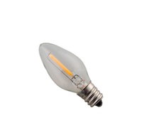 Ampoule LED C7 en verre, 1W, culot E12/E14, blanc chaud 2700K, alimentation CA, pour parcs à thème et décorations de fêtes