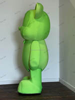 Costume de mascotte d'ours vert professionnel personnalisé Blue Sky pour adulte, personnage ambulant, mascotte d'ours vert de dessin animé pour promotion de marque