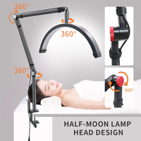 Lampe de sol LED en forme de demi-lune SW 26 pouces, système d'éclairage pour tatouage, extension de cils, salon de beauté, maquillage