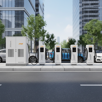 Borne de Recharge Rapide DC pour Véhicules Électriques 120kW 180kW, Double Connecteur, sur Pied, avec Paiement par Carte de Crédit et Application