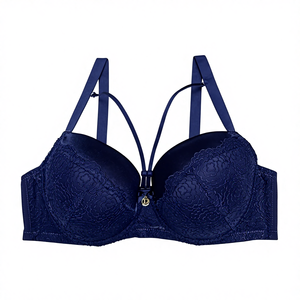 <span class=keywords><strong>Reggiseno</strong></span> da donna sexy con coppe a <span class=keywords><strong>D</strong></span>, ricamato in pizzo floreale, traspirante, in spandex, con ferretto, supporto push-up, per tutti i giorni, con coppe modellanti sottili - Product Image 1