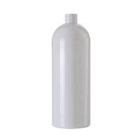 Bouteille en plastique de 1 litre de grande capacité ronde Cosmo blanche opaque Bouteille PET blanche de 1000 ml