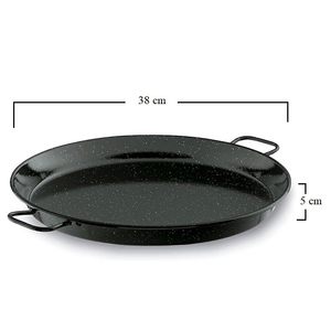 Padella per Paella Valenciana 38 Cm in Ferro Smaltato con 2 Manici, Adatta per Forno e Gas - Product Image 2
