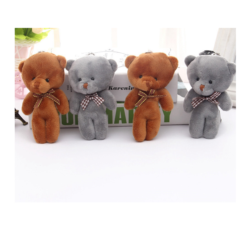 12 centimetri carino molle in miniatura farcito peluche mini teddy bear per il portachiavi