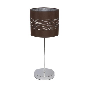 Lampada da Tavolo, Design in Cromo e Marrone, Dimensioni 43x17x17 cm, Ideale per Illuminazione Decorativa in Case e - Product Image 1