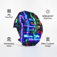 Pantalla LED VSLED P5 Alien para Festivales de Música Electrónica, Brillo de 500CD, Profundidad de Color de 16 Bits, Ángulo de Visión de 140° para Interiores