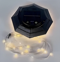 Lampe de camping solaire LED portable, guirlande lumineuse colorée de 15 m, étanche IP44, batterie au lithium pour jardin, patio, camping