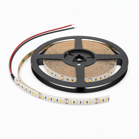 Lampu Strip LED 12V 2835 168LED/m 10mm 3000K Putih Hangat IP20 Remote Control Dapat Diredupkan untuk Pencahayaan Kabinet Dalam Ruangan