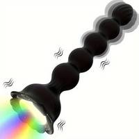 Plug anal vibrant lumineux coloré avec télécommande, perles en forme de rose, stimulation de la prostate, masturbation masculine et féminine XY-779