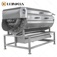Lonkia Ce Gecertificeerde Automatische Borstelroller Met Doorlopende Schroef Afpellen Aardappelschilmachine Voor Frietjes