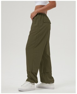 Pantalon de survêtement de randonnée à jambe <span class=keywords><strong>large</strong></span> à séchage rapide pantalon baggy décontracté de sport de yoga avec logo personnalisé pour femmes vente en gros - Product Image 6