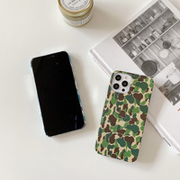Nouvelle coque de téléphone en PC rigide antichoc avec design camouflage et autocollant imperméable pour iPhone 13 13 Pro Max