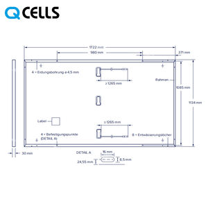 Panneau solaire Qcells Hanwha <span class=keywords><strong>Q</strong></span> Cells <span class=keywords><strong>Q</strong></span>.Peak Duo M-G11 400Wp  Blk M-g11  Noir 425w 430w 435w Qcell Solaire Industriel - Product Image 2