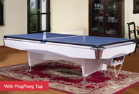 Table de billard professionnelle 8 et 9 boules, fabrication chinoise 2026, avec plateau en ardoise, pour salle de billard, à vendre