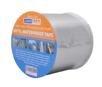 Ruban adhésif imperméable en aluminium et butyle de haute qualité, 4 pouces x 5 m, réparation de camping-car, fenêtre, bateau, tuyau, étanchéité, conception industrielle extérieure