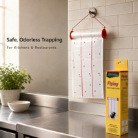 Piège à mouches collant en rouleau, papier collant anti-insectes pour cuisine, restaurant, jardin, ferme, volailles, lutte antiparasitaire domestique
