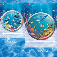 Tapis rafraîchissant interactif 2-en-1 de luxe pour chat avec injection d'eau et gonflage, et pompe à air intégrée pour l'été