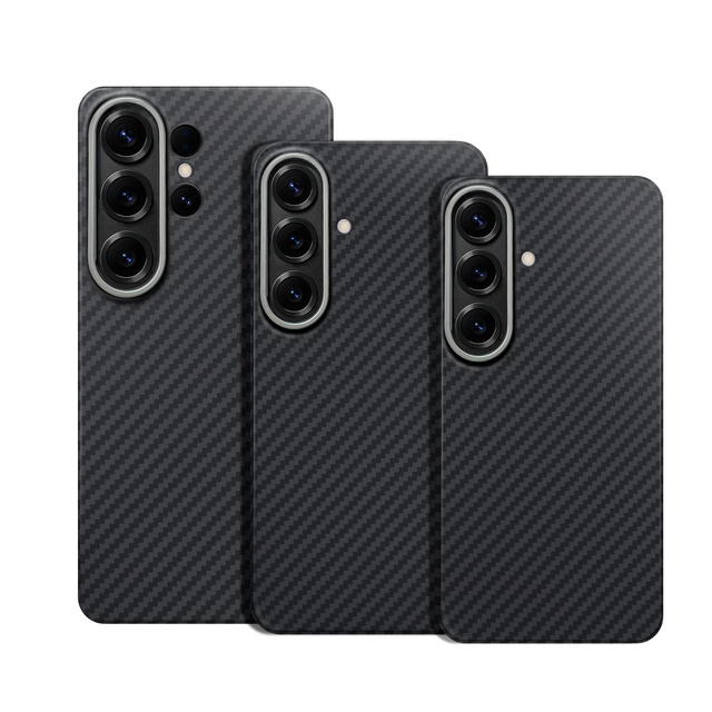Premium Luxury 1500D Aramid Fiber Phone Case for S24 S25 S26 Magnetic Wireless Charging Compatible Shockproof Slim Cover