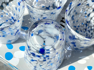 Juego de Vasos de Vidrio con Diseño de Olas Oceánicas - Juego de Vasos para Uso Doméstico - Vasos para Bebidas Frías y Jugos - Product Image 4