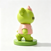 Figurine de bureau personnalisable en PVC, Ours vert adorable avec ballon de football, série Blind Box, 5 cm, jouet décoratif unisexe, cadeau pour les 14 ans et plus