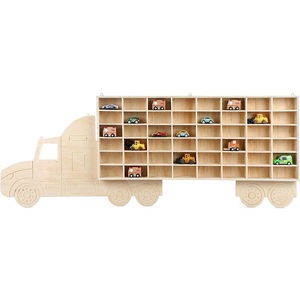 Mô Hình Quái Vật Xe Tải Hiển Thị Gỗ Đồ Chơi Xe Hơi Hiển Thị Giá Xe Ô Tô Tổ Chức Đơn Lập Treo Tường Đồ Chơi Xe Hơi Lưu Trữ Tủ - Product Image 2