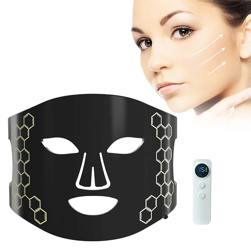 PDT masker terapi kecantikan kulit wajah Spa, lampu foton led merah inframerah silikon 4 warna