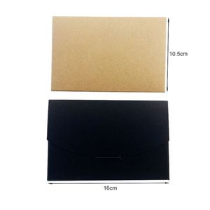 160x105mm Blank DIY <b>Envelope</b> Black White Kraft Paper <b>Envelope</b> Postcards 350gsm Greeting Card Cover Photo Packaging Boxes - Product Image 2