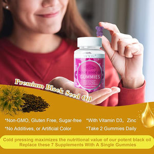 Gomitas de aceite de semilla negra orgánica bien diseñadas, gomitas de aceite de semilla negra vegana para el cuidado de la salud y el bienestar, caramelos de goma - Product Image 5