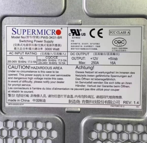 Fuente de Alimentación para Servidor SUPERMICRO PWS-3K01-BR de 3000W - Metálica, en Stock, Potencia de Salida de 3000W, Fuente de Alimentación Confiable para Sistemas de Alto Rendimiento - Product Image 3