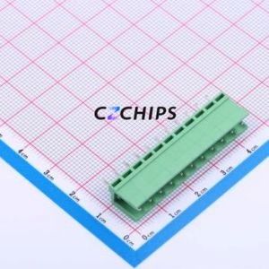 JL396V-39611G01 Plug-in Terminal Block Through hole,P=3.96mm Connector Board-to-Board / Socket - Open 1x11P 3.96mm Green - Product Image 1