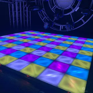 Professional Senior 60*60cm Acrylic Dance Floor LED For Bar Hall IP68 Lights Piste De Danse Wedding Night Club Christmas Party