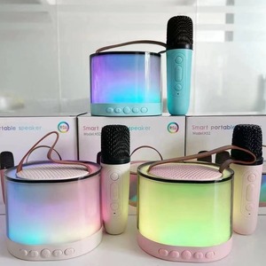 Altoparlante K52 per <span class=keywords><strong>Home</strong></span> Theatre e K-Song, Wireless BT 5.0, LED RGB, 5W, Batteria 500-1000mAh, Microfono <span class=keywords><strong>Karaoke</strong></span> Mini per Bambini - Product Image 6