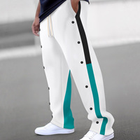 Pantalon de jogging homme RUIQUWIN 2026 printemps, coupe droite, taille plus, avec poches, style color-block, pour le sport et le basketball