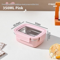 Boîte de conservation des aliments pour réfrigérateur Conteneurs alimentaires réutilisables Boîte à lunch Boîte à bento en acier inoxydable pour adultes Conteneur à lunch