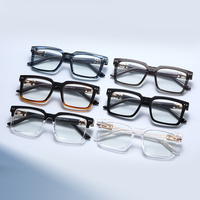Lunettes de protection contre la lumière bleue classiques personnalisables en gros, tendance, populaires, style Ins, montures de lunettes carrées unisexes
