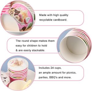 ถ้วยไอศกรีมแบบใช้แล้วทิ้งสีขาวพิมพ์ลายโลโก้ขนาด4ออนซ์5ออนซ์ถ้วยโยเกิร์ตแช่แข็ง - Product Image 3