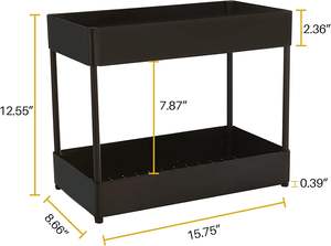 Organiseurs et rangements sous l'évier multifonctionnels à 2 niveaux, étagère de rangement de cuisine, lot de 2 organisateurs sous l'évier - Product Image 3
