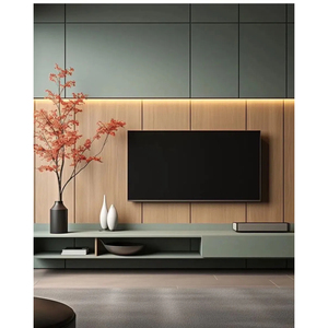 Support de téléviseur créatif scandinave avec armoire suspendue supérieure Meuble de télévision suspendu vert Meuble Tv moderne - Product Image 1