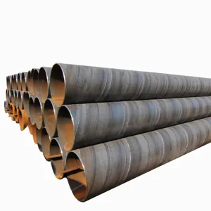 Construction de haute qualité astm a56 tuyau en acier en spirale soudé au carbone laminé à chaud sans soudure q195