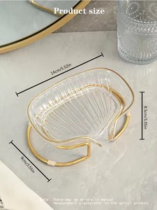 Porte-savon de salle de bain de luxe léger avec égouttoir, support de rangement pour savon de douche, plateau de rangement pour savon, accessoires de salle de bain - Product Image 6