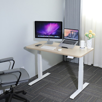 Table électrique réglable à double moteur personnalisée, bureau réglable en hauteur sur 2 à 4 niveaux pour la maison et le bureau