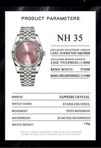 Reloj de Lujo para Hombre, de Acero Inoxidable, Movimiento Mecánico Automático, con Logotipo, Resistente al Agua, Esfera de 36 mm, Reserva de Energía, Venta al Por Mayor - Product Image 2