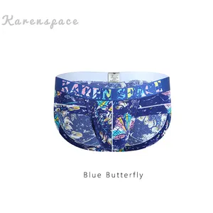 Ice Screen Printing Sexy Underwear Briefs underwear of men News Drawstring printing Men Boxer Popular Shorts comfortable